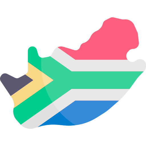 Map of South Africa with national flag colours — Capexfly (PTY) LTD is registered in the Republic of South Africa